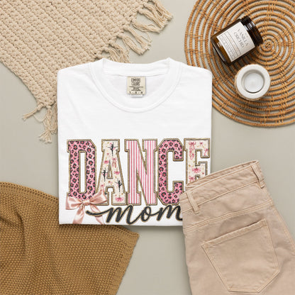 Dance Mom T-Shirt — Leopard Ballet Ribbon Graphic Tee