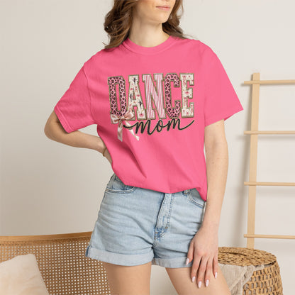 Dance Mom T-Shirt — Leopard Ballet Ribbon Graphic Tee