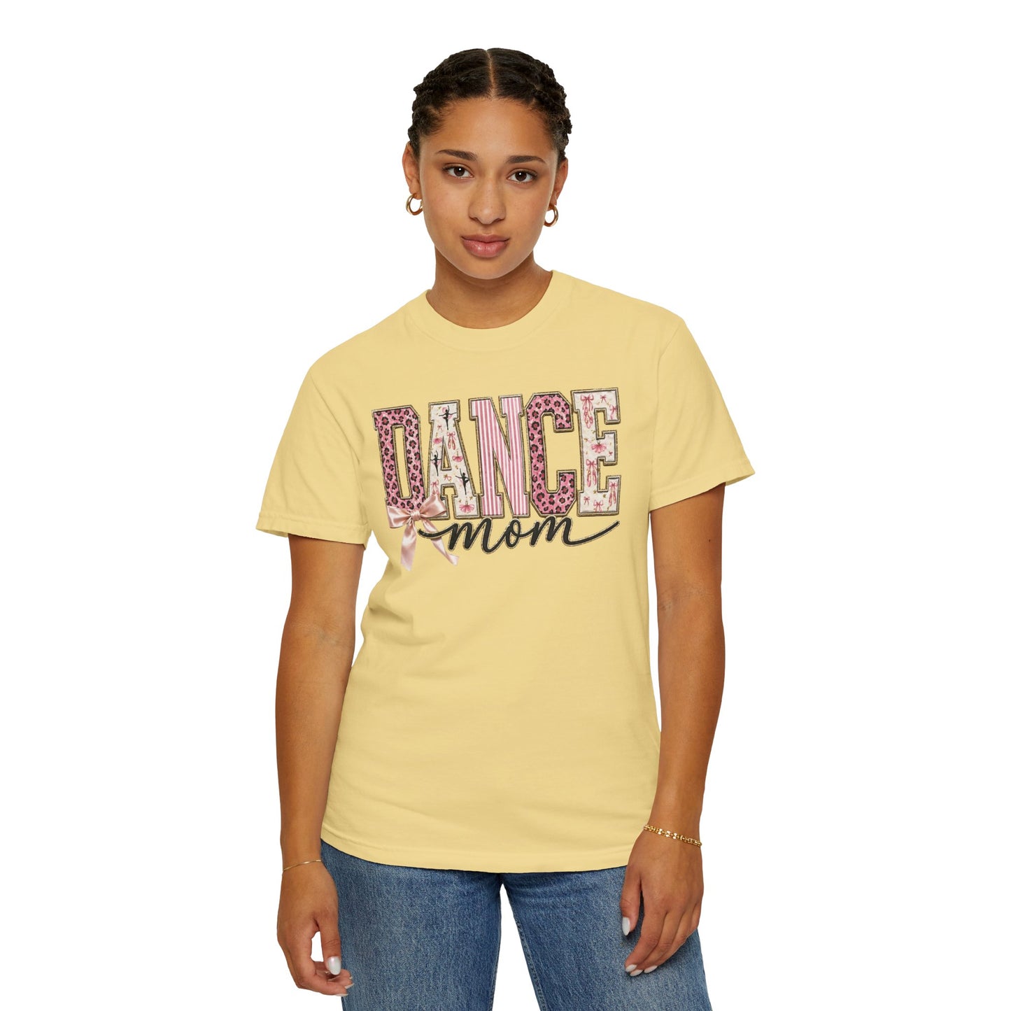 Dance Mom T-Shirt — Leopard Ballet Ribbon Graphic Tee