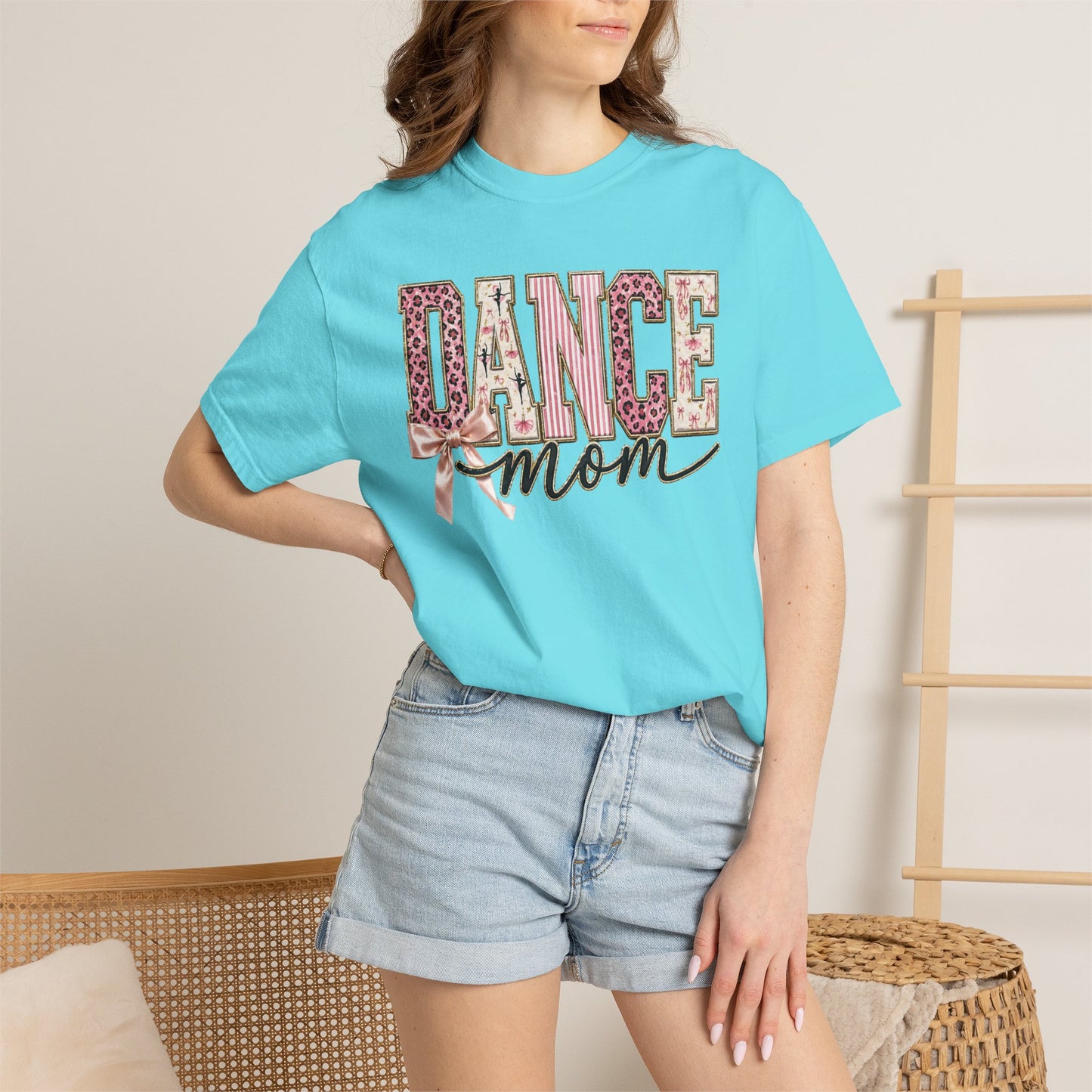 Dance Mom T-Shirt — Leopard Ballet Ribbon Graphic Tee