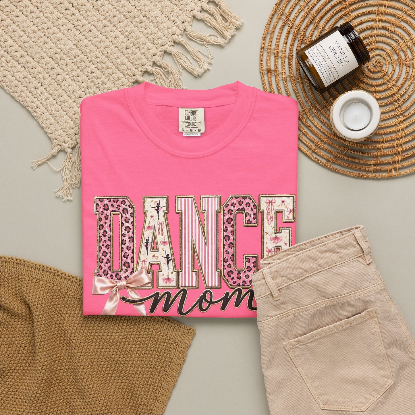 Dance Mom T-Shirt — Leopard Ballet Ribbon Graphic Tee