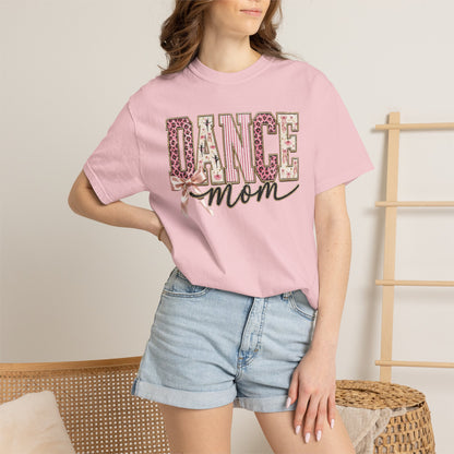Dance Mom T-Shirt — Leopard Ballet Ribbon Graphic Tee