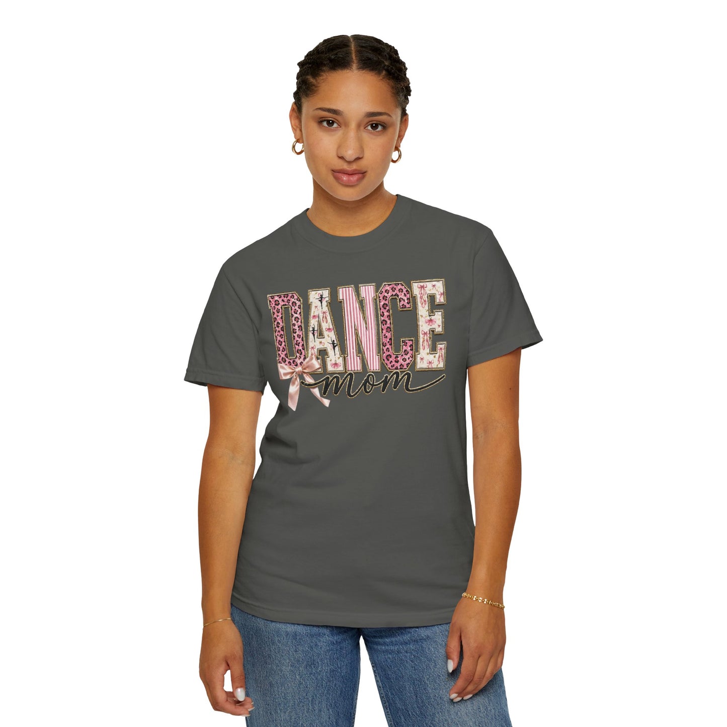 Dance Mom T-Shirt — Leopard Ballet Ribbon Graphic Tee