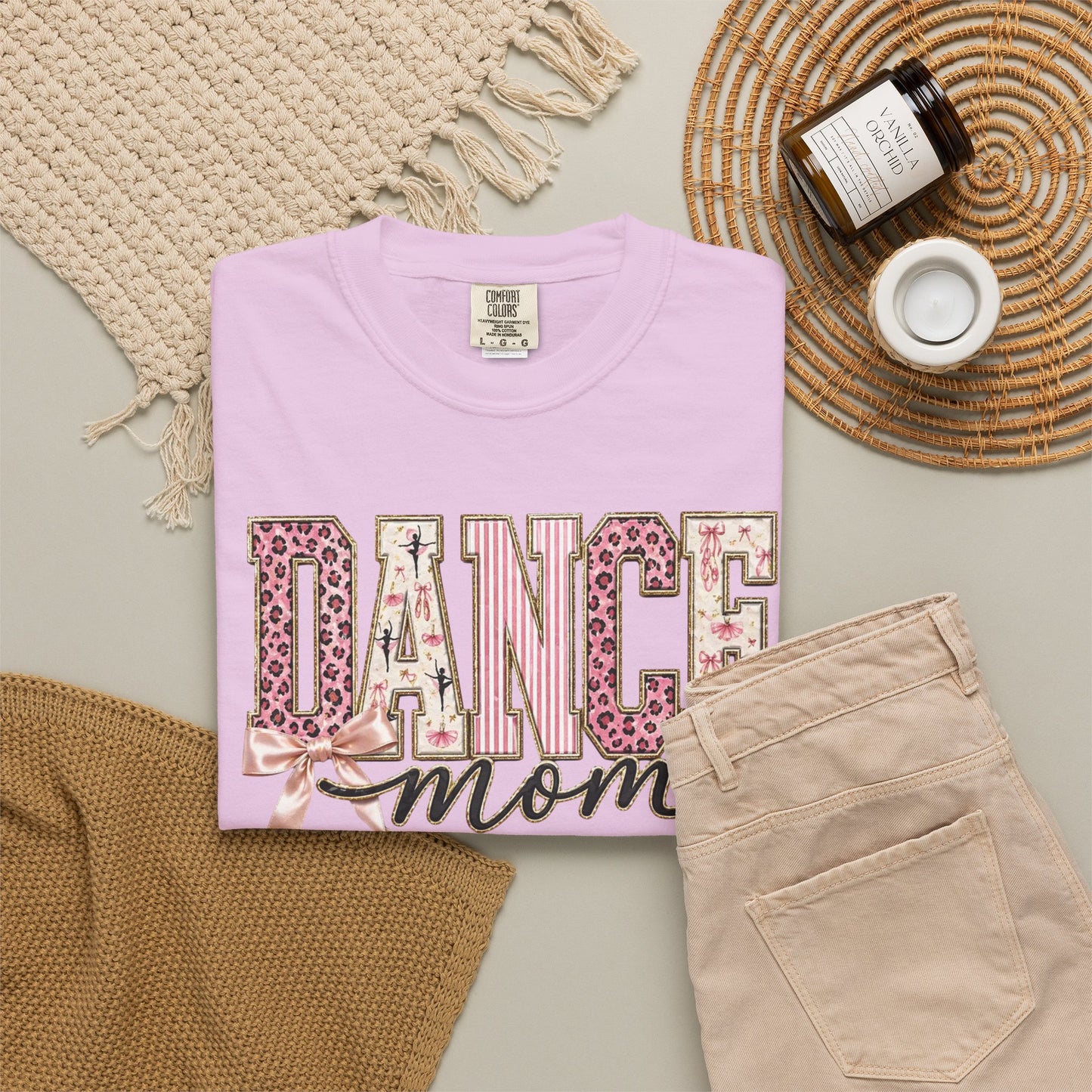 Dance Mom T-Shirt — Leopard Ballet Ribbon Graphic Tee