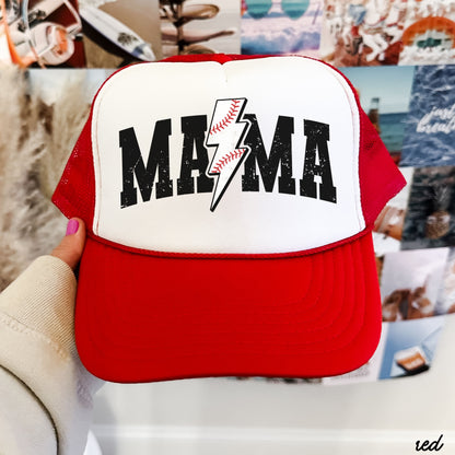 Baseball Mama Bolt Trucker Hat *9 Colors